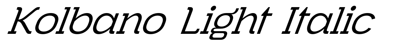 Kolbano Light Italic